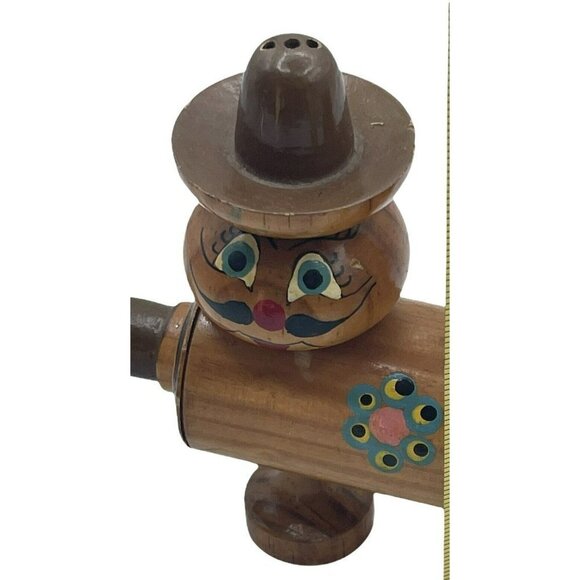 Unbranded Other - Vtg Mexico Salt & Pepper Shakers Toothpick Holder Rolling Pin Display Colorful